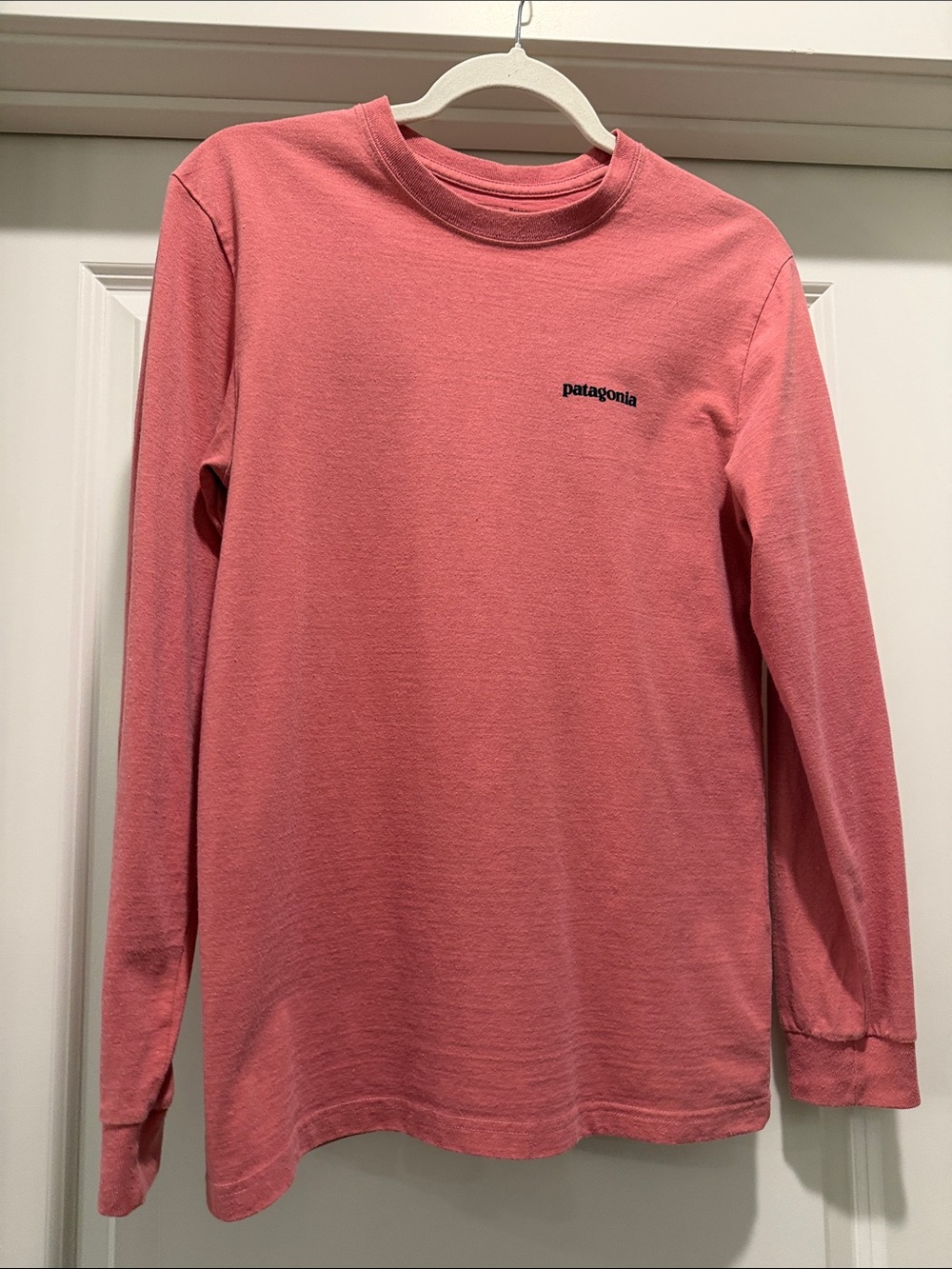 Patagonia Long-Sleeve Logo Tee — Coral